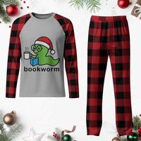Bookworm Christmas Plaid Pajama Set Reading Book Lover - Wonder Print Shop