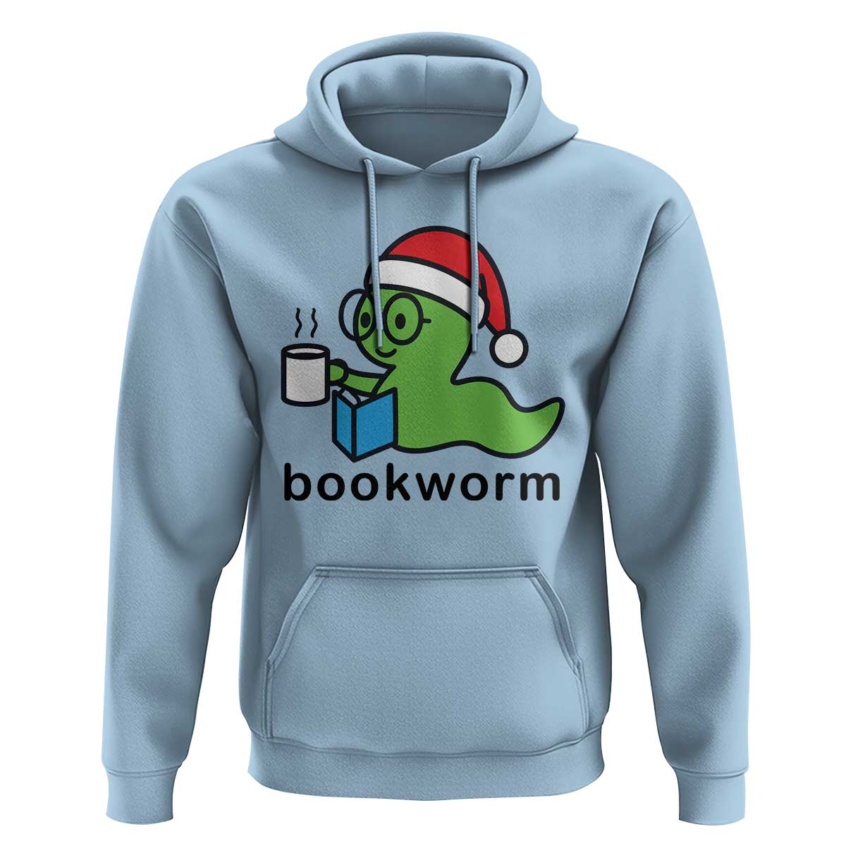 Bookworm Christmas Hoodie Reading Book Lover - Wonder Print Shop