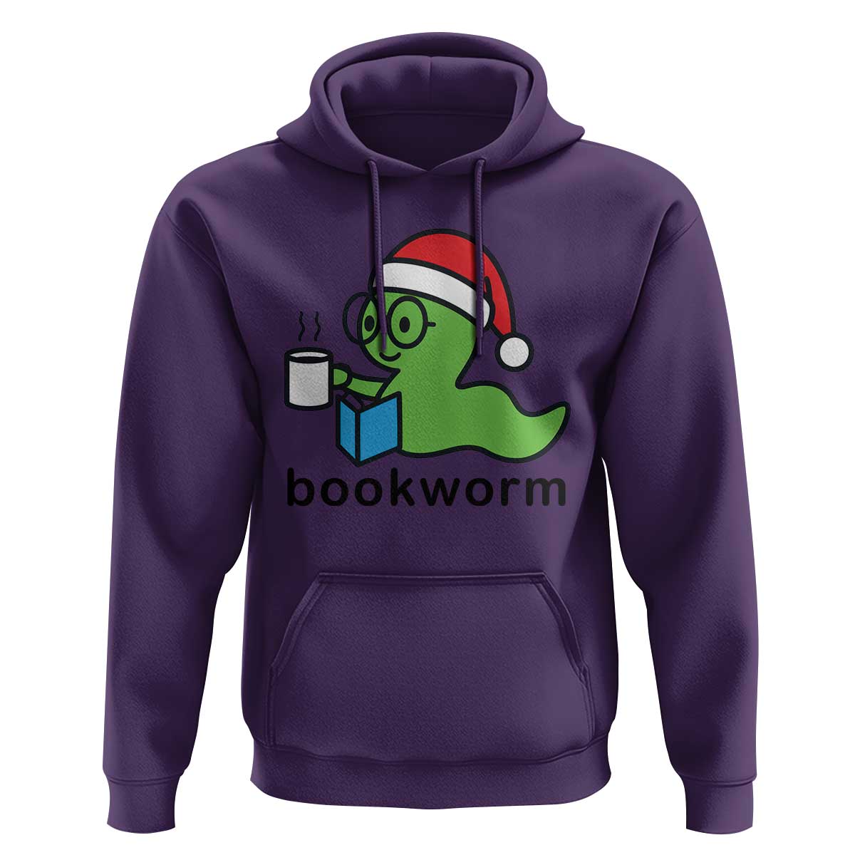 Bookworm Christmas Hoodie Reading Book Lover - Wonder Print Shop