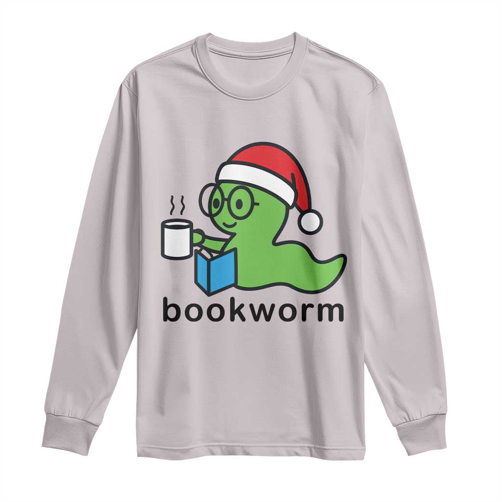 Bookworm Christmas Long Sleeve Shirt Reading Book Lover - Wonder Print Shop
