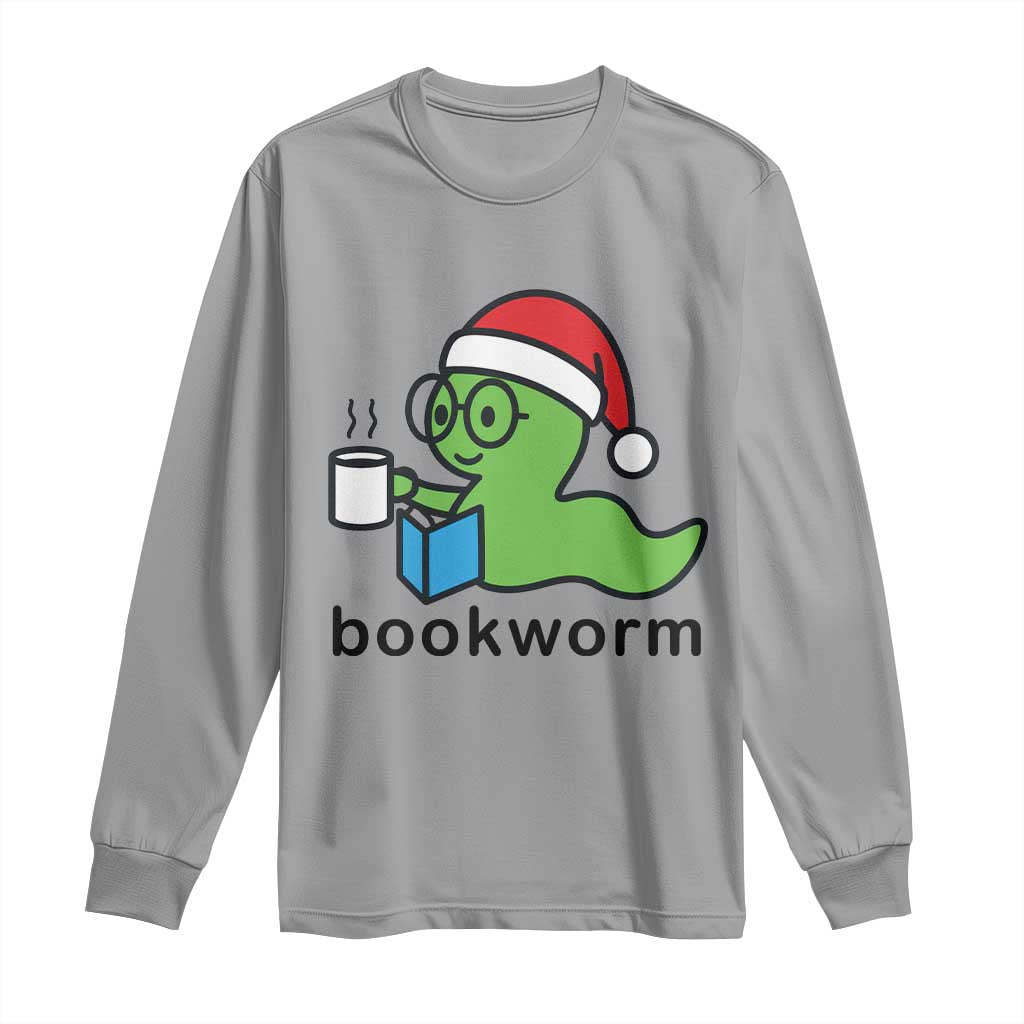 Bookworm Christmas Long Sleeve Shirt Reading Book Lover - Wonder Print Shop