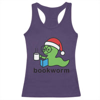 Bookworm Christmas Racerback Tank Top Reading Book Lover - Wonder Print Shop