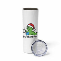 Bookworm Christmas Skinny Tumbler Reading Book Lover - Wonder Print Shop