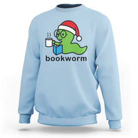 Bookworm Christmas Sweatshirt Reading Book Lover - Wonder Print Shop