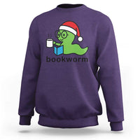Bookworm Christmas Sweatshirt Reading Book Lover - Wonder Print Shop