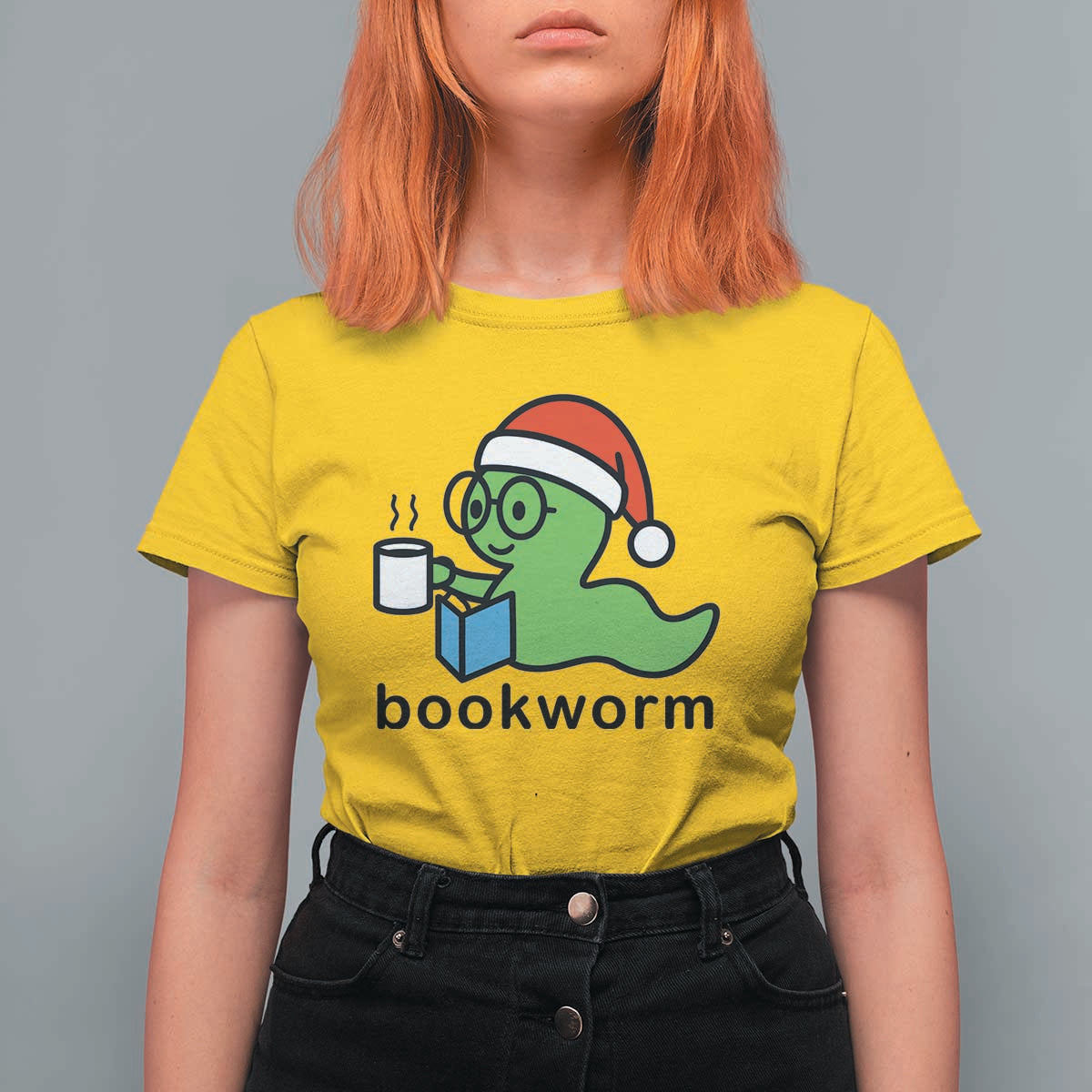 Bookworm Christmas T Shirt For Women Reading Book Lover - Wonder Print Shop
