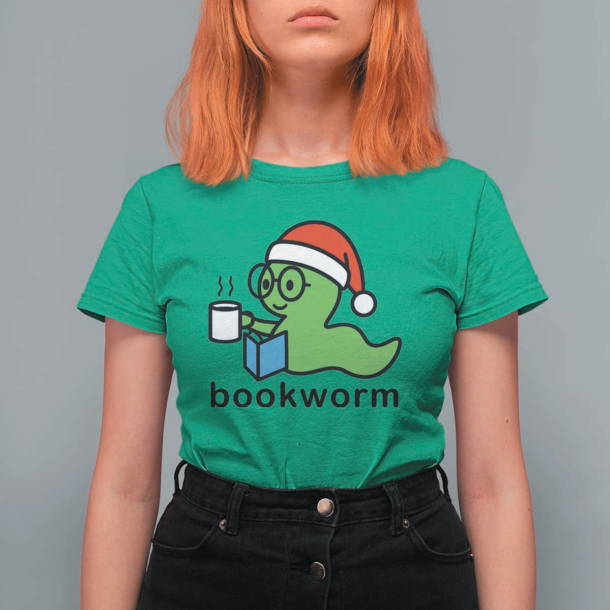 Bookworm Christmas T Shirt For Women Reading Book Lover - Wonder Print Shop