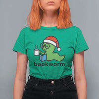 Bookworm Christmas T Shirt For Women Reading Book Lover - Wonder Print Shop