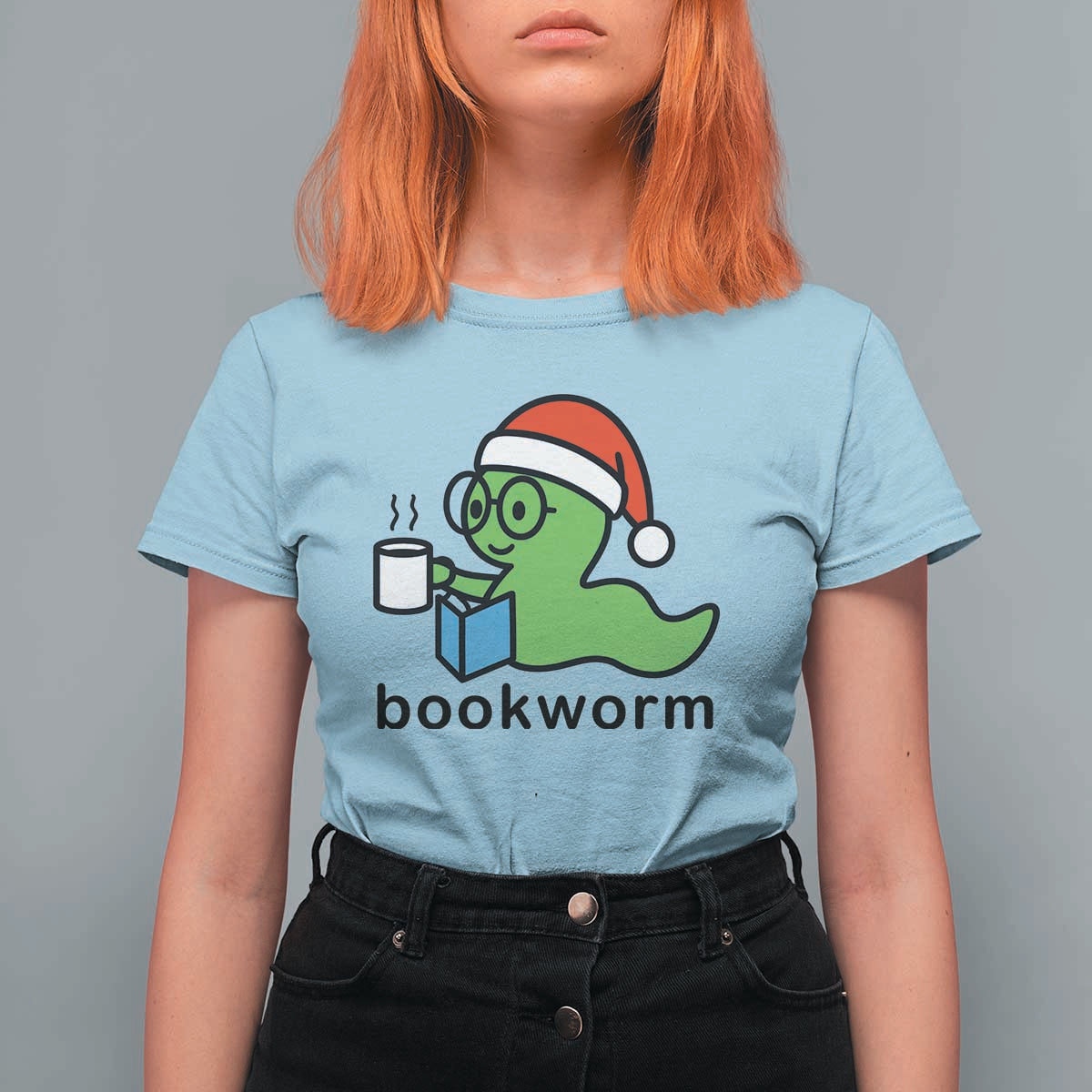 Bookworm Christmas T Shirt For Women Reading Book Lover - Wonder Print Shop