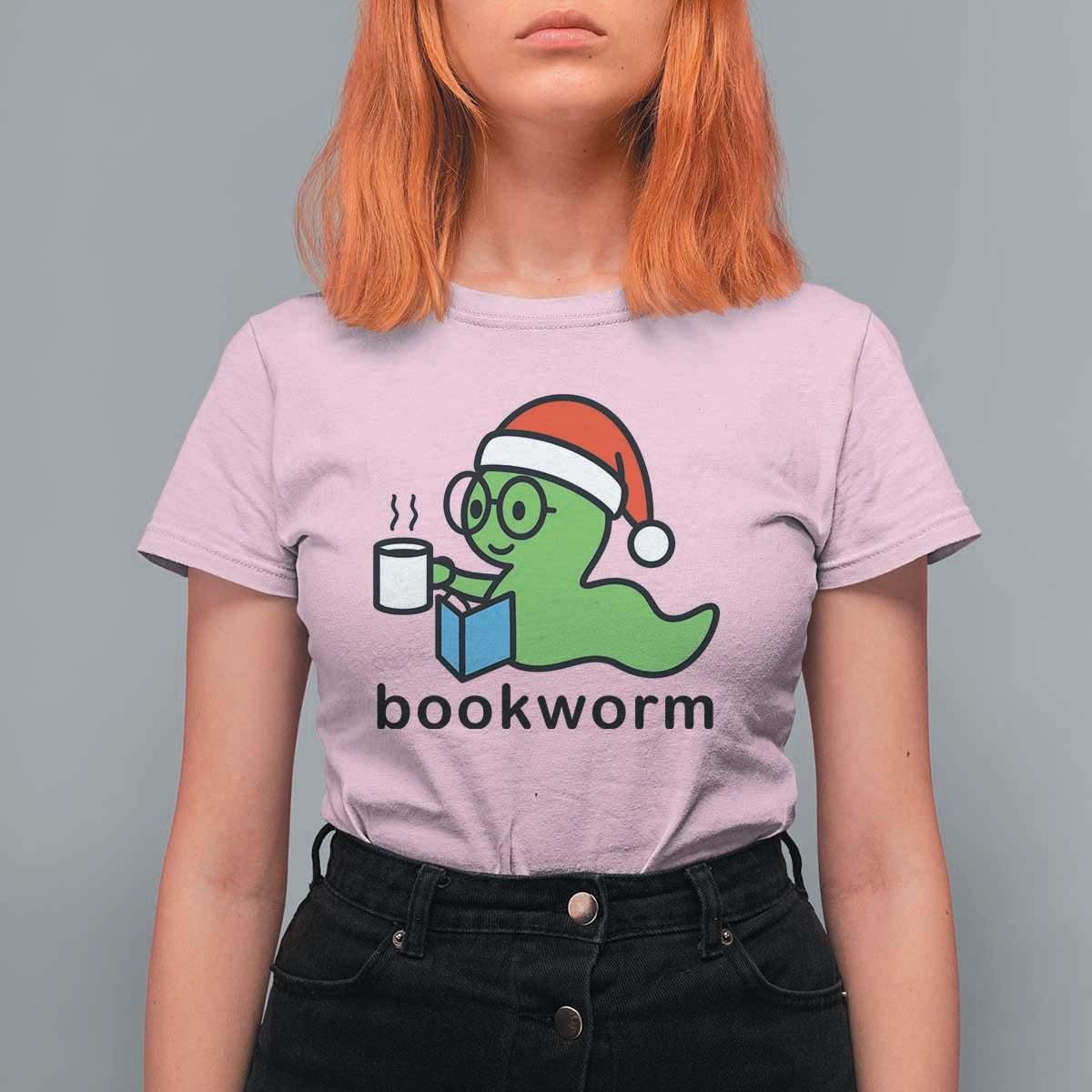 Bookworm Christmas T Shirt For Women Reading Book Lover - Wonder Print Shop