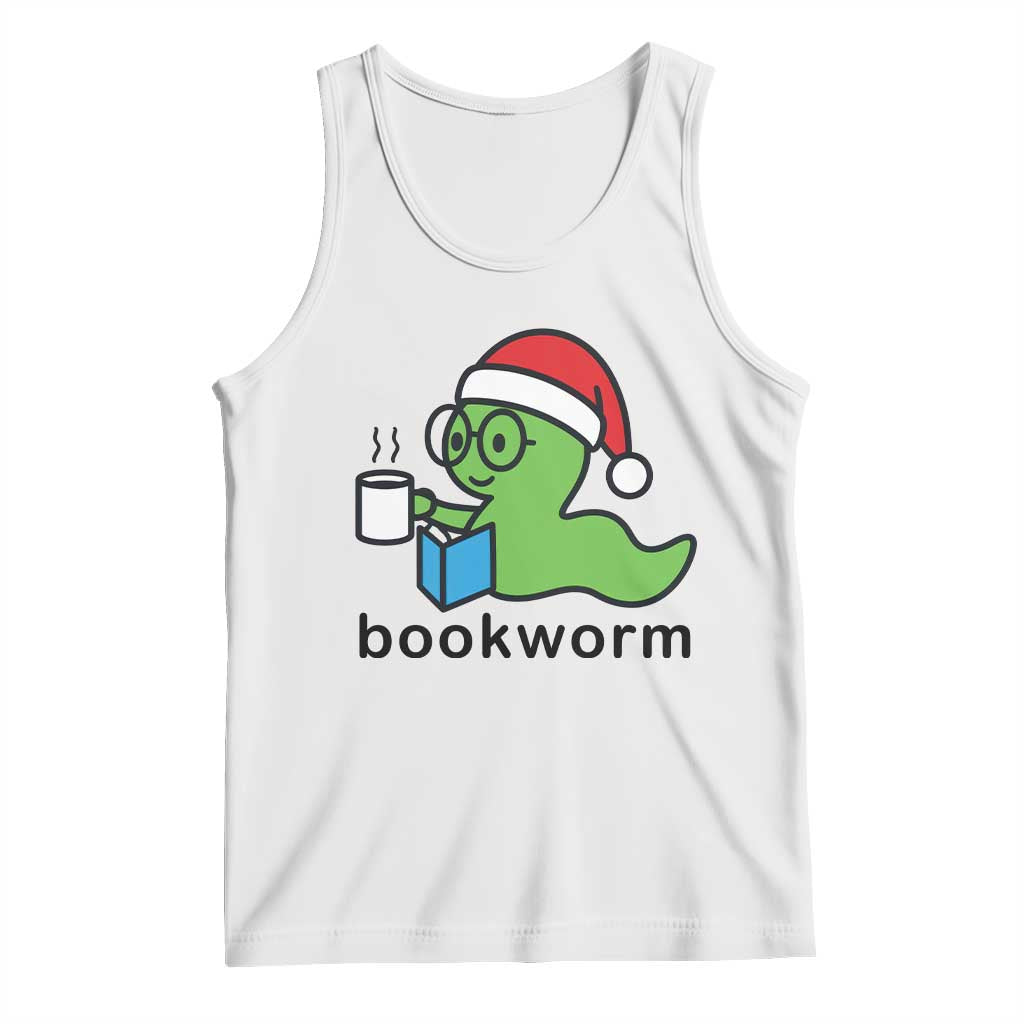 Bookworm Christmas Tank Top Reading Book Lover - Wonder Print Shop