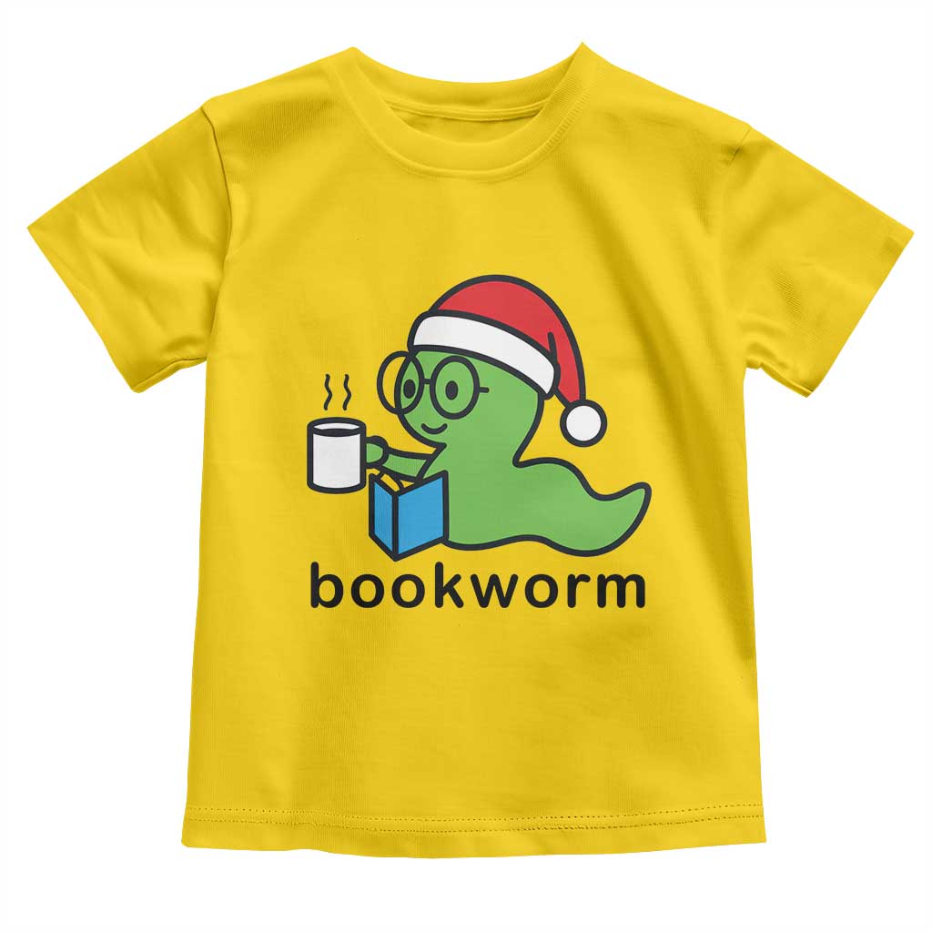 Bookworm Christmas Toddler T Shirt Reading Book Lover - Wonder Print Shop