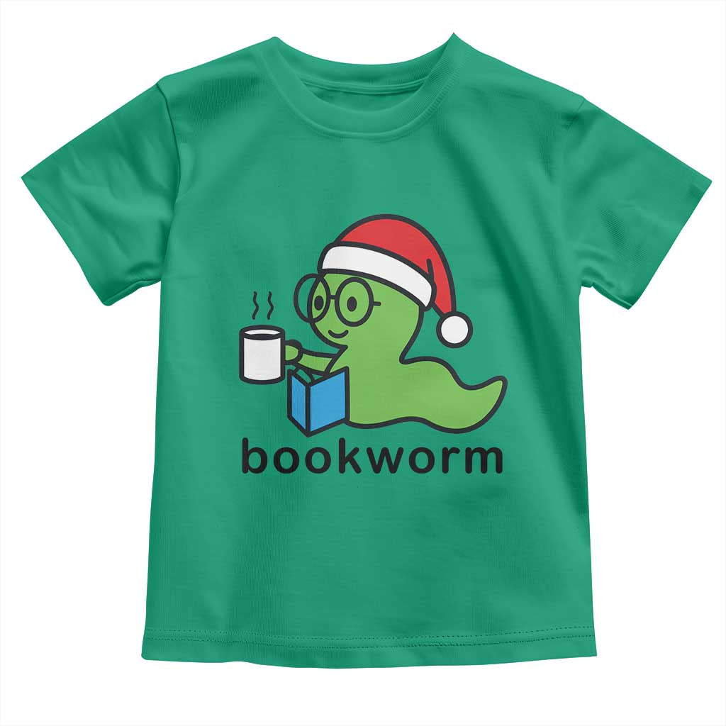 Bookworm Christmas Toddler T Shirt Reading Book Lover - Wonder Print Shop