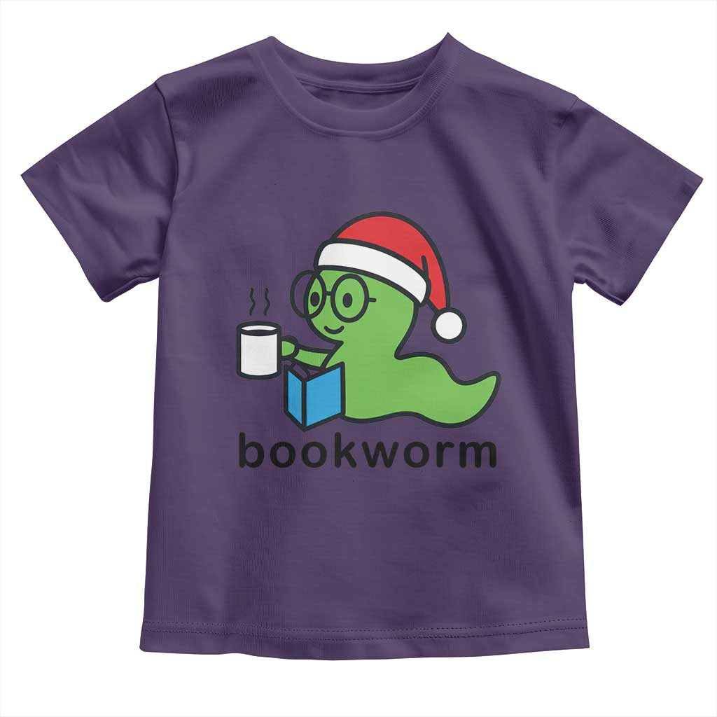 Bookworm Christmas Toddler T Shirt Reading Book Lover - Wonder Print Shop