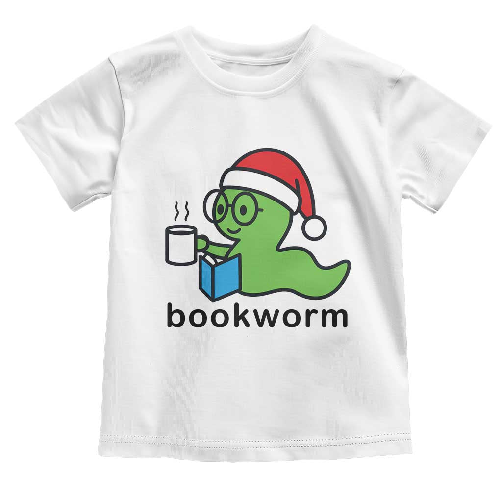 Bookworm Christmas Toddler T Shirt Reading Book Lover - Wonder Print Shop