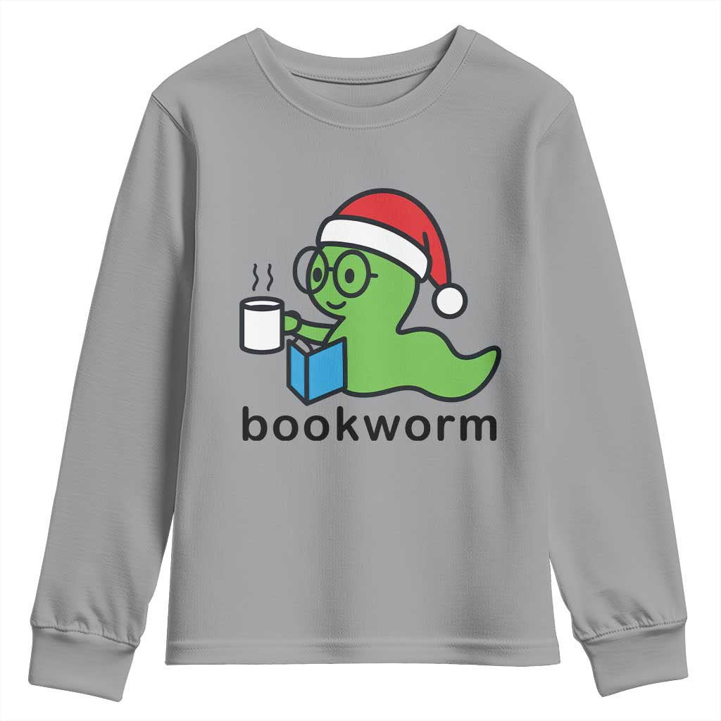 Bookworm Christmas Youth Sweatshirt Reading Book Lover - Wonder Print Shop