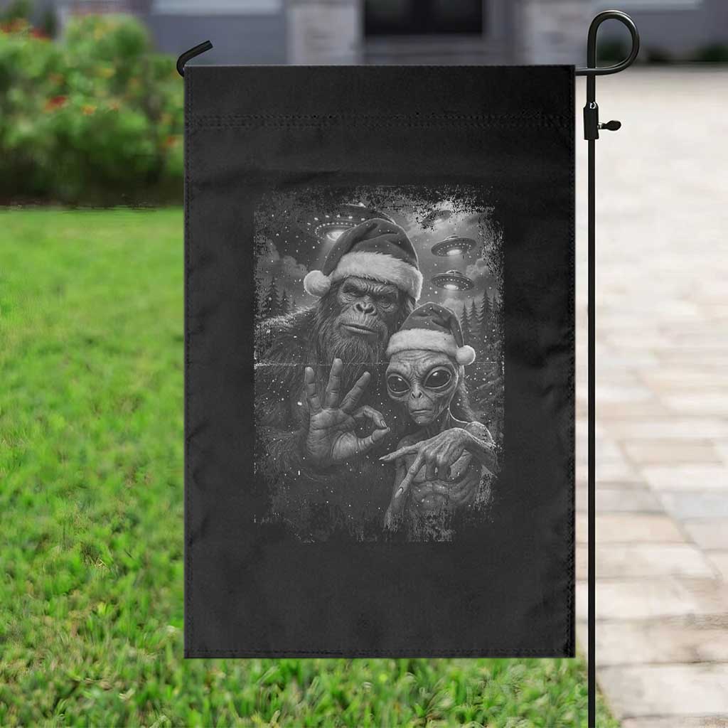 67 Six Seven Bigfoot Christmas Garden Flag Sasquatch Ailen Selfie UFO Meme - Wonder Print Shop