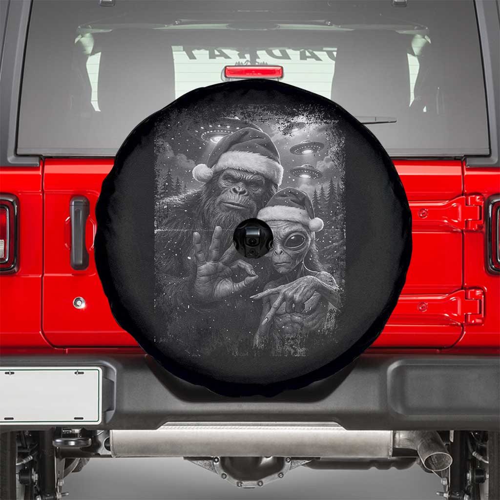 67 Six Seven Bigfoot Christmas Spare Tire Cover Sasquatch Ailen Selfie UFO Meme - Wonder Print Shop