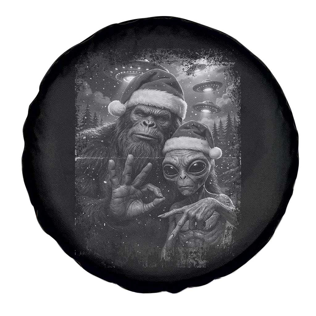 67 Six Seven Bigfoot Christmas Spare Tire Cover Sasquatch Ailen Selfie UFO Meme - Wonder Print Shop