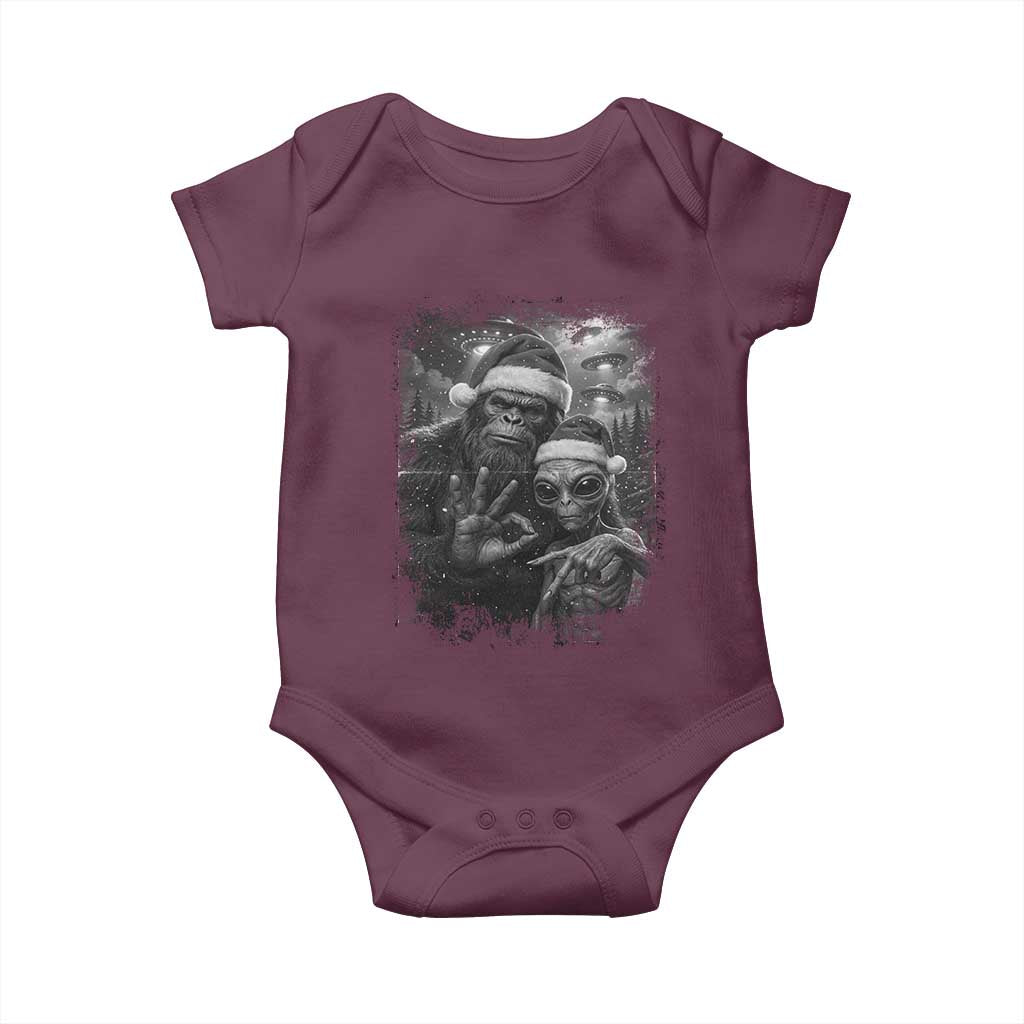 67 Six Seven Bigfoot Christmas Baby Onesie Sasquatch Ailen Selfie UFO Meme - Wonder Print Shop