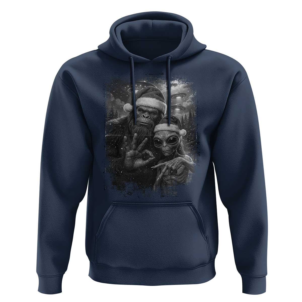 67 Six Seven Bigfoot Christmas Hoodie Sasquatch Ailen Selfie UFO Meme - Wonder Print Shop