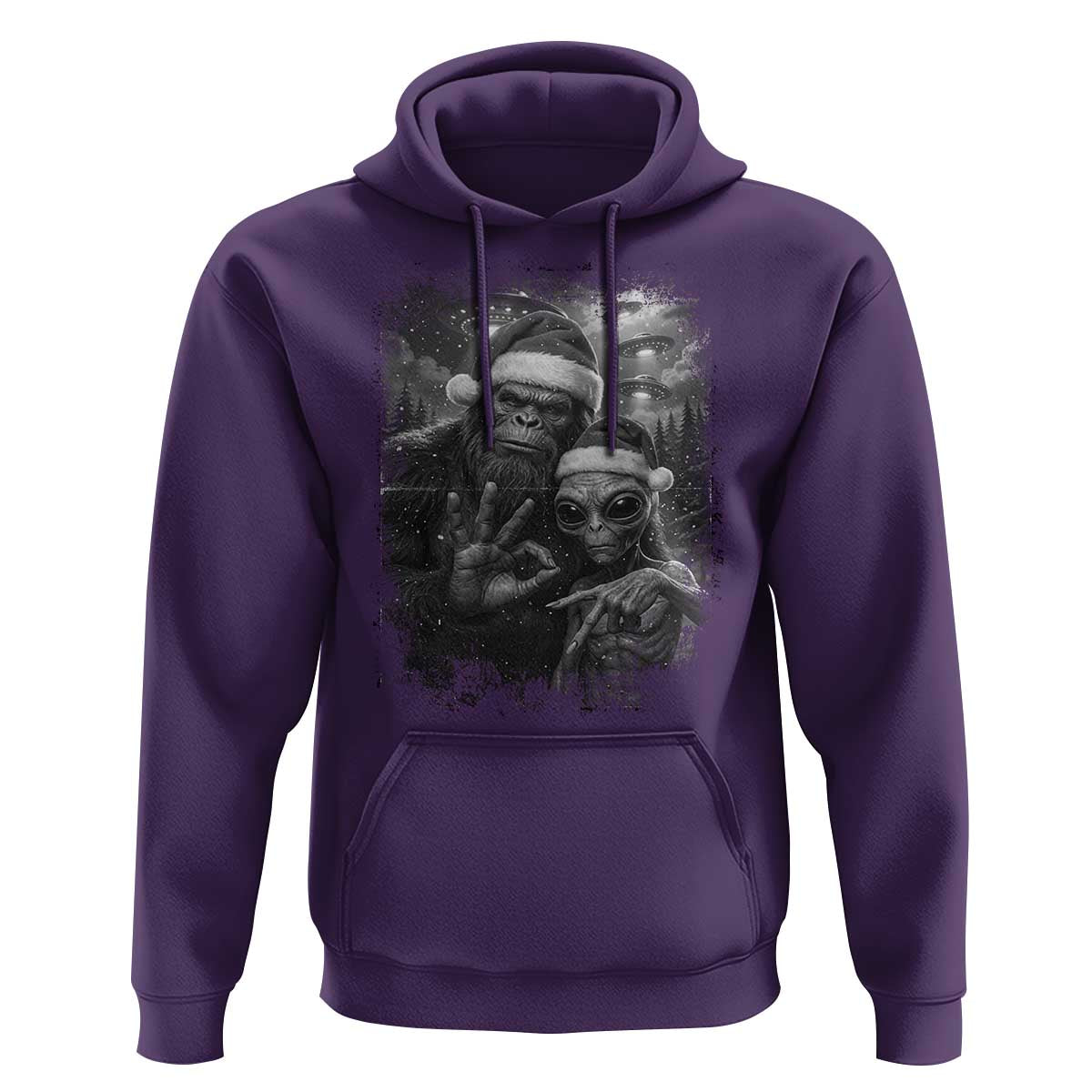 67 Six Seven Bigfoot Christmas Hoodie Sasquatch Ailen Selfie UFO Meme - Wonder Print Shop