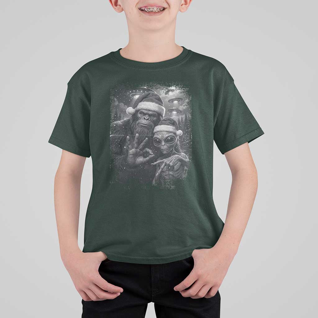 67 Six Seven Bigfoot Christmas T Shirt For Kid Sasquatch Ailen Selfie UFO Meme - Wonder Print Shop