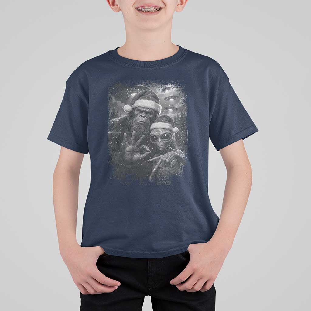 67 Six Seven Bigfoot Christmas T Shirt For Kid Sasquatch Ailen Selfie UFO Meme - Wonder Print Shop