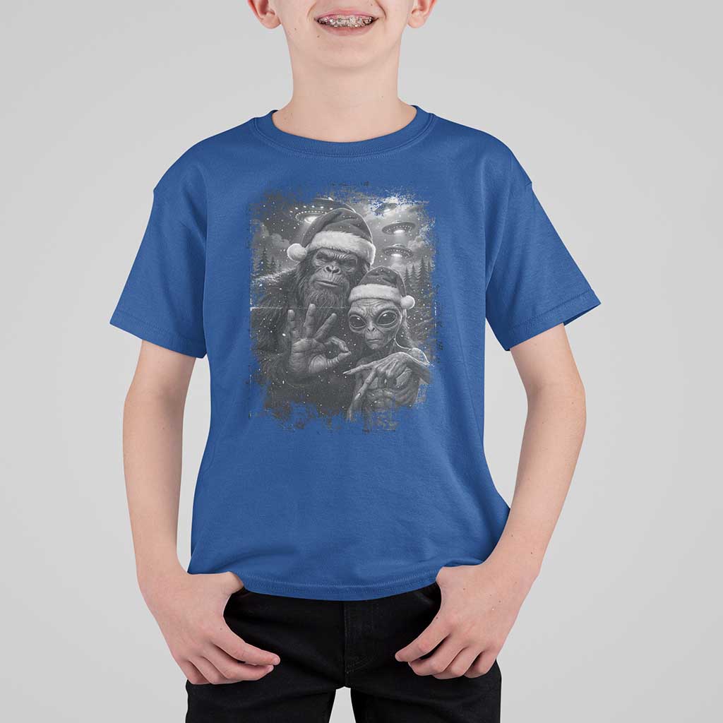 67 Six Seven Bigfoot Christmas T Shirt For Kid Sasquatch Ailen Selfie UFO Meme - Wonder Print Shop