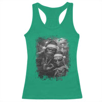 67 Six Seven Bigfoot Christmas Racerback Tank Top Sasquatch Ailen Selfie UFO Meme - Wonder Print Shop