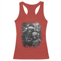 67 Six Seven Bigfoot Christmas Racerback Tank Top Sasquatch Ailen Selfie UFO Meme - Wonder Print Shop