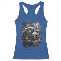 67 Six Seven Bigfoot Christmas Racerback Tank Top Sasquatch Ailen Selfie UFO Meme - Wonder Print Shop