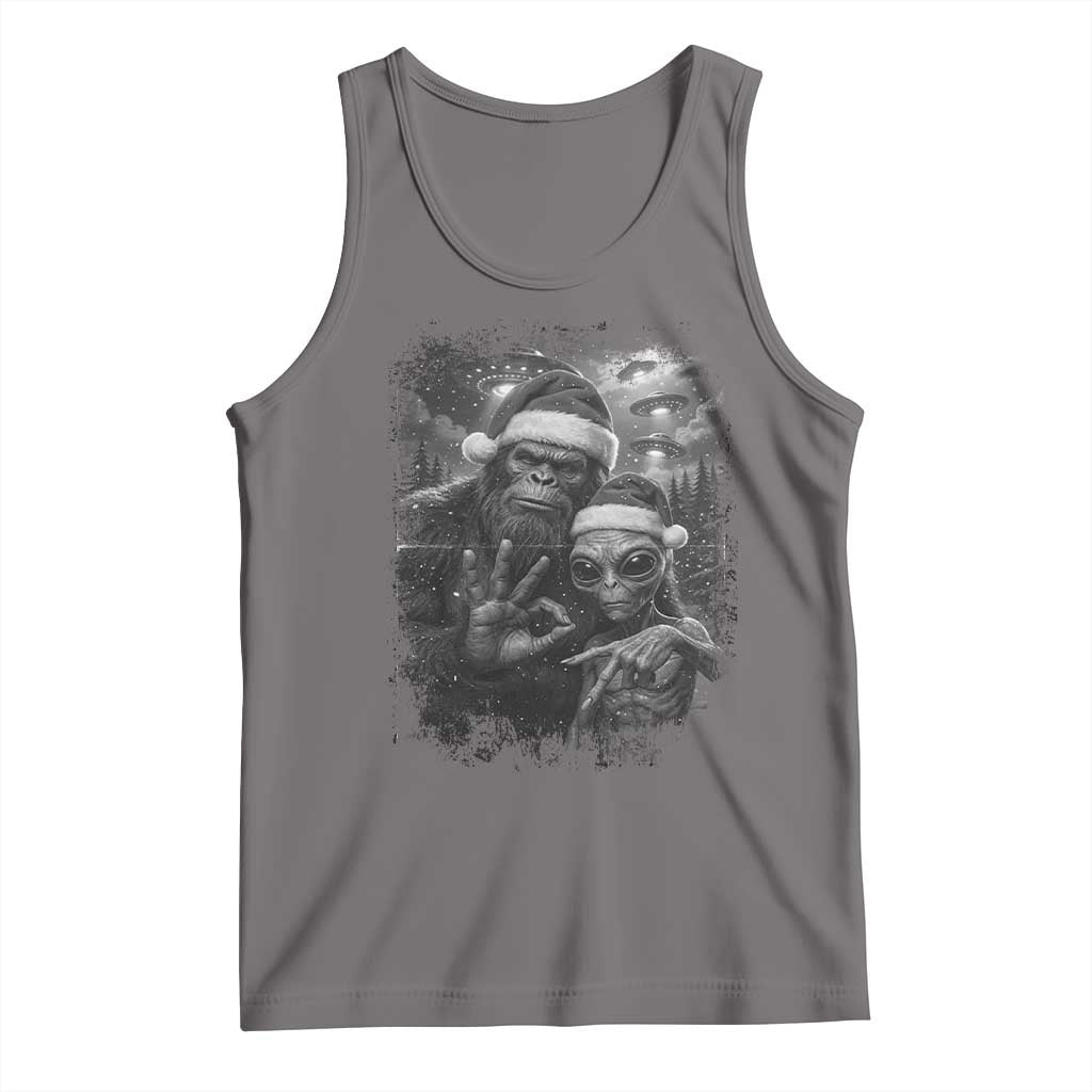 67 Six Seven Bigfoot Christmas Tank Top Sasquatch Ailen Selfie UFO Meme - Wonder Print Shop