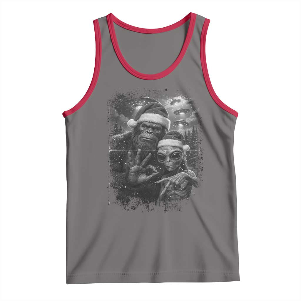 67 Six Seven Bigfoot Christmas Tank Top Sasquatch Ailen Selfie UFO Meme - Wonder Print Shop