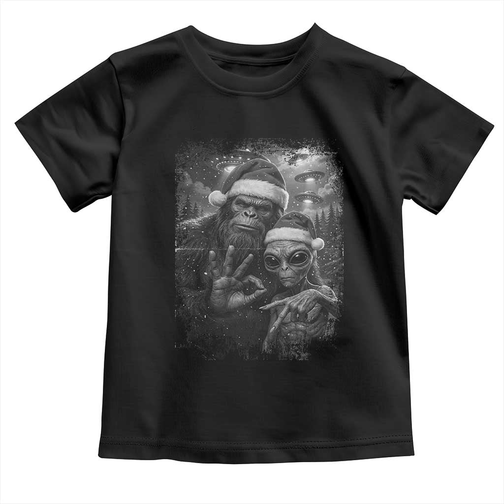67 Six Seven Bigfoot Christmas Toddler T Shirt Sasquatch Ailen Selfie UFO Meme - Wonder Print Shop