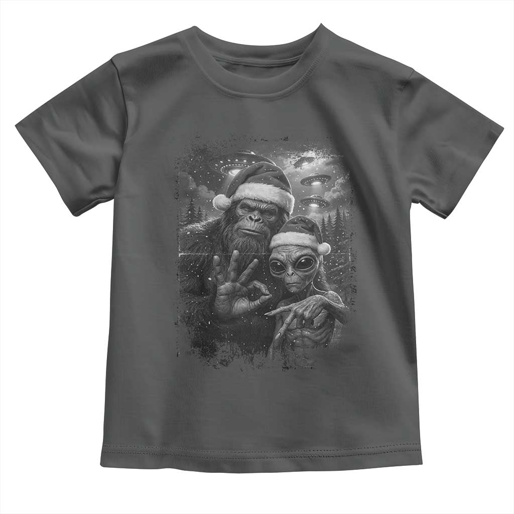 67 Six Seven Bigfoot Christmas Toddler T Shirt Sasquatch Ailen Selfie UFO Meme - Wonder Print Shop