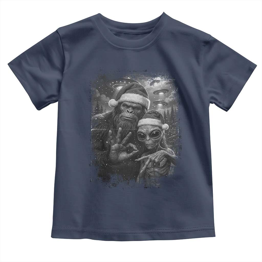 67 Six Seven Bigfoot Christmas Toddler T Shirt Sasquatch Ailen Selfie UFO Meme - Wonder Print Shop