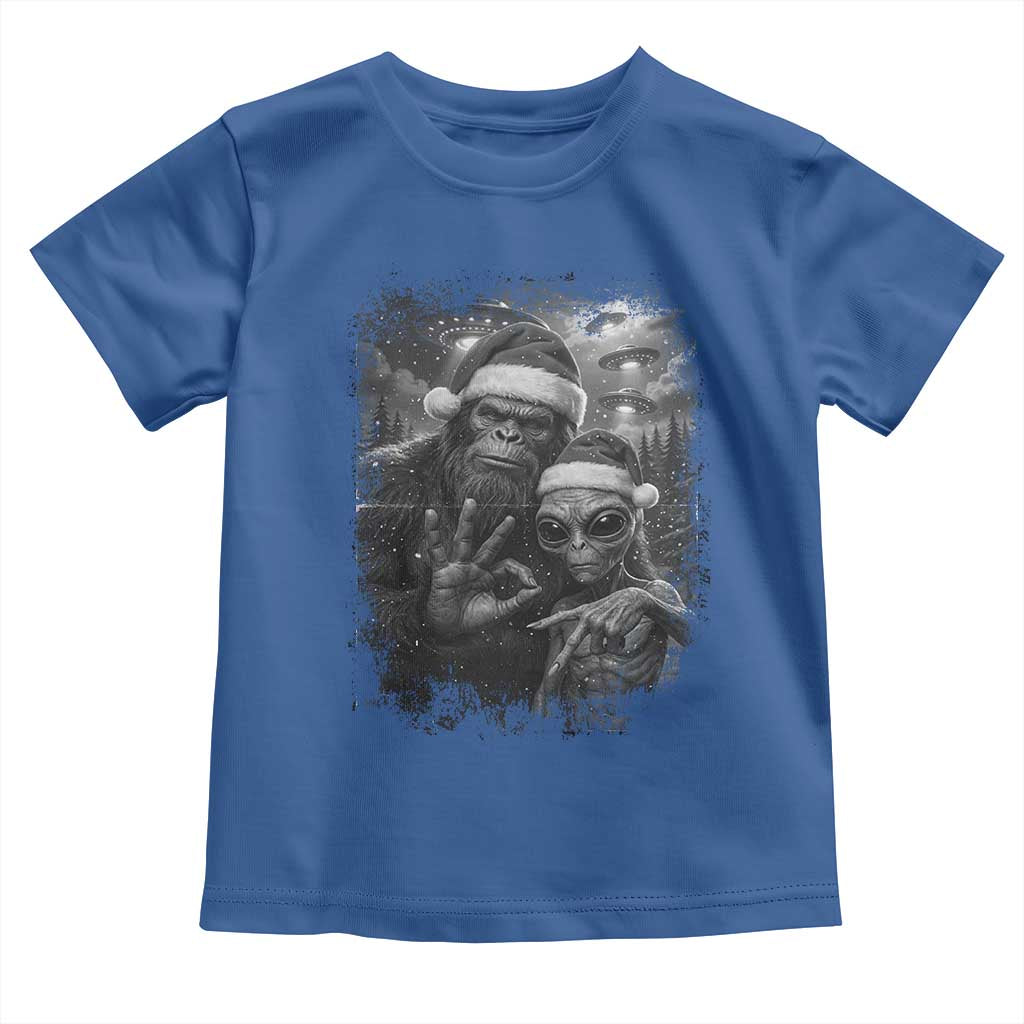 67 Six Seven Bigfoot Christmas Toddler T Shirt Sasquatch Ailen Selfie UFO Meme - Wonder Print Shop