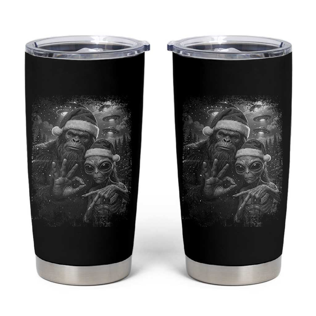 67 Six Seven Bigfoot Christmas Tumbler Cup Sasquatch Ailen Selfie UFO Meme - Wonder Print Shop