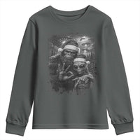 67 Six Seven Bigfoot Christmas Youth Sweatshirt Sasquatch Ailen Selfie UFO Meme - Wonder Print Shop