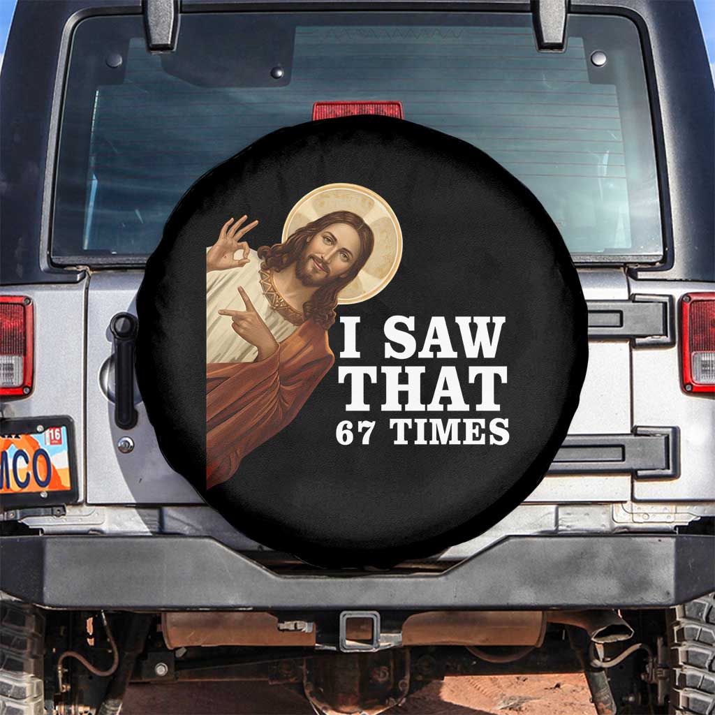 Funny Six Seven Meme Spare Tire Cover I Saw That 67 Times - Wonder Print Shop