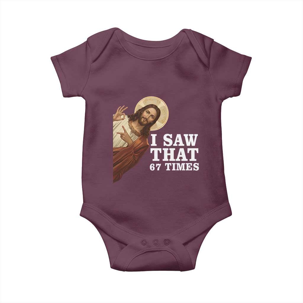 Funny Six Seven Meme Baby Onesie I Saw That 67 Times - Wonder Print Shop