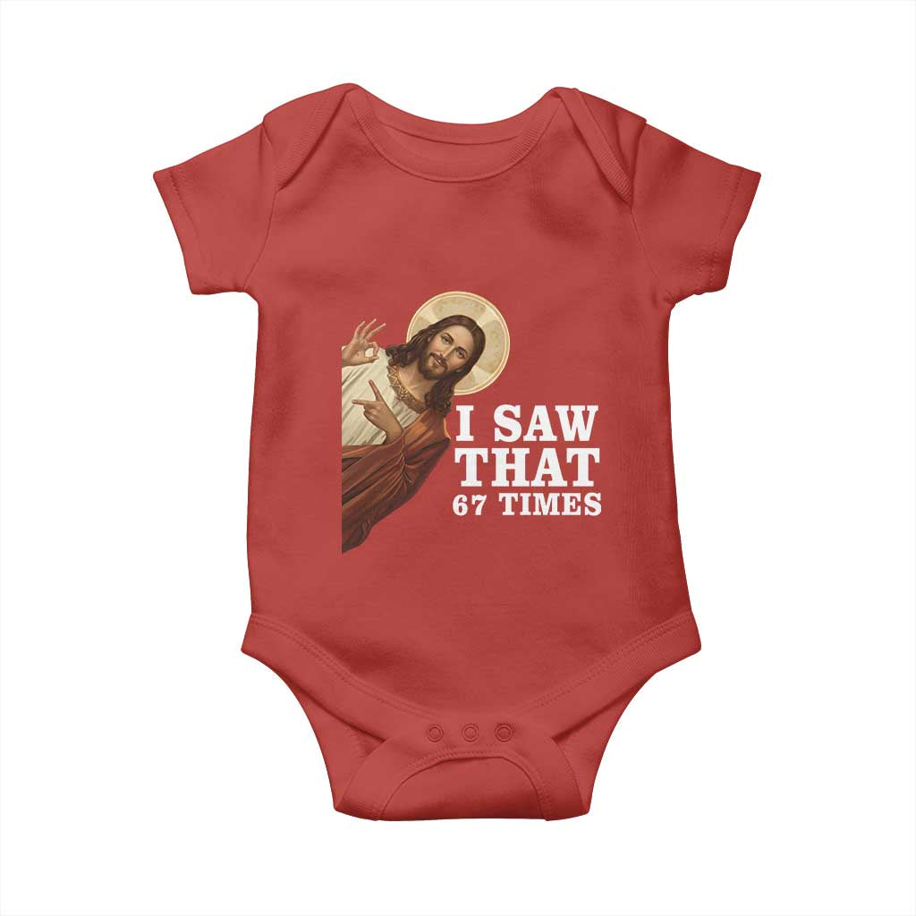 Funny Six Seven Meme Baby Onesie I Saw That 67 Times - Wonder Print Shop