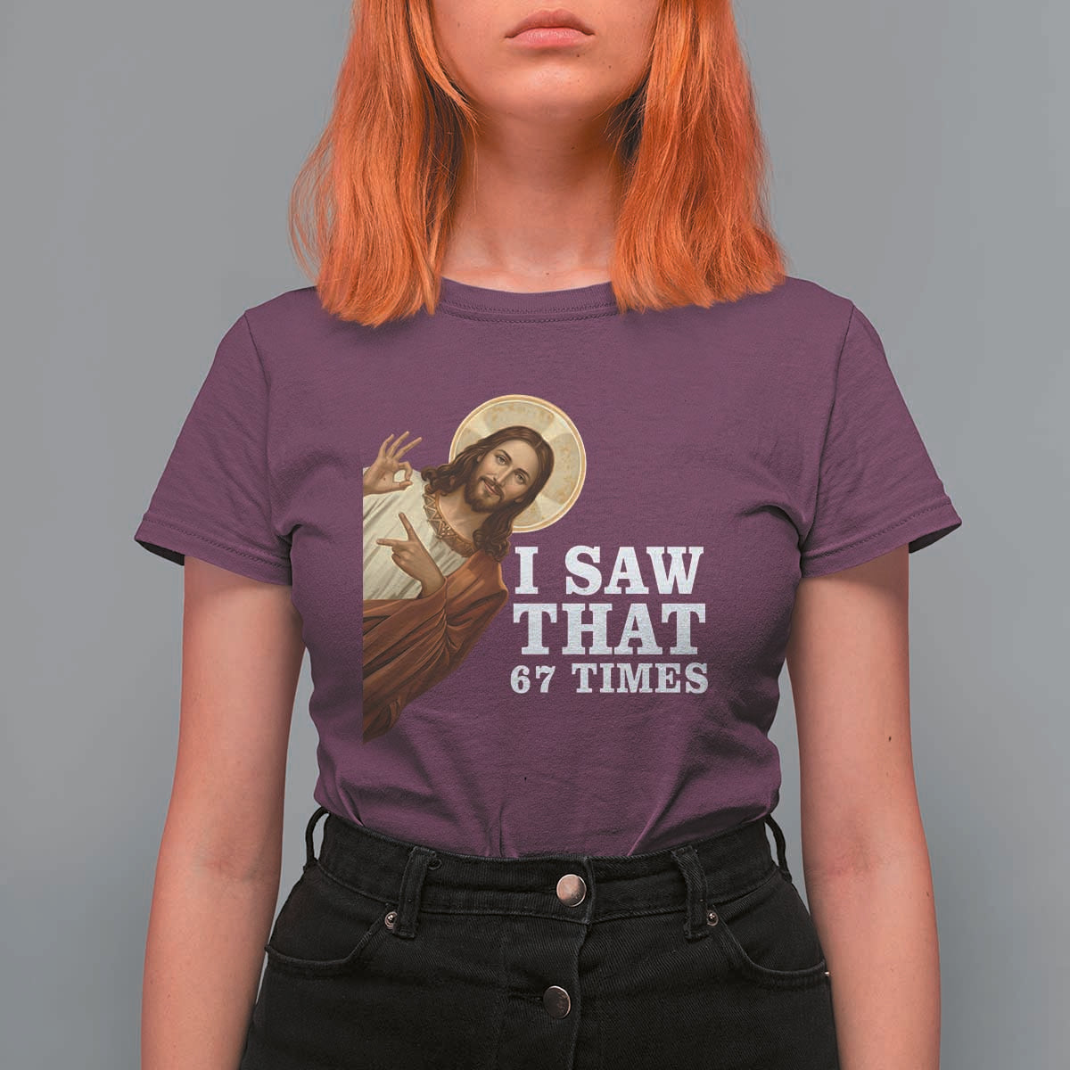 Funny Six Seven Meme T Shirt For Women I Saw That 67 Times - Wonder Print Shop