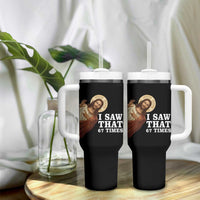 Funny Six Seven Meme Tumbler With Handle I Saw That 67 Times - Wonder Print Shop
