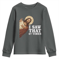 Funny Six Seven Meme Youth Sweatshirt I Saw That 67 Times - Wonder Print Shop