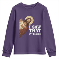 Funny Six Seven Meme Youth Sweatshirt I Saw That 67 Times - Wonder Print Shop