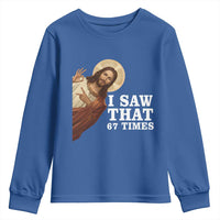 Funny Six Seven Meme Youth Sweatshirt I Saw That 67 Times - Wonder Print Shop