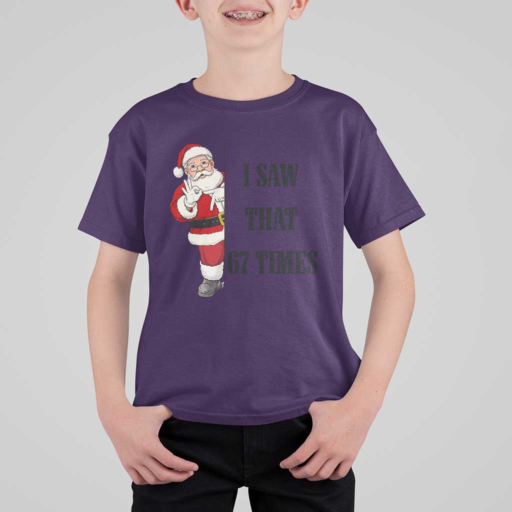67 Six Seven Santa Christmas Meme T Shirt For Kid I Saw That - Wonder Print Shop
