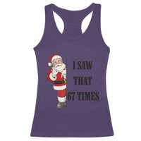 67 Six Seven Santa Christmas Meme Racerback Tank Top I Saw That - Wonder Print Shop